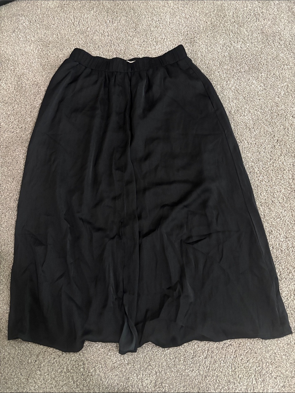 LOFT Black Maxi Skirt with Elastic Waist